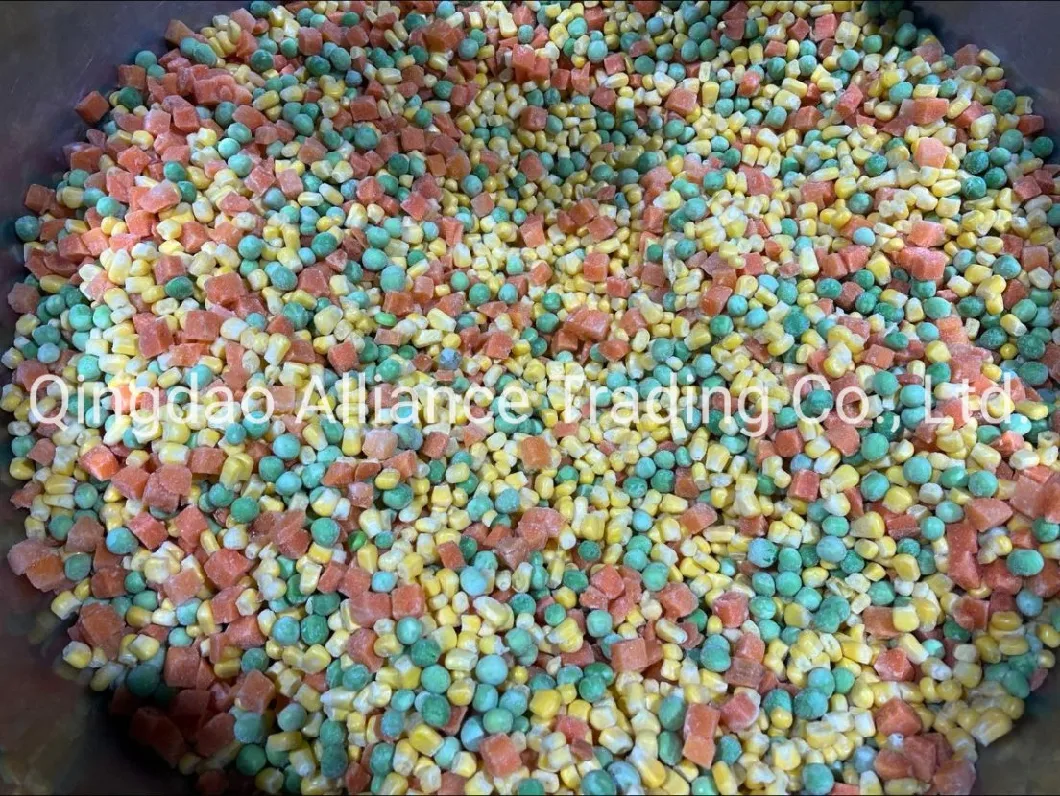 China Frozen Blend Crop Vegetables Frozen Mixed Carrot/Green Peas/ Sweet Corn Kernels Frozen 3 Ways Mixed Vegetables with Kosher Brc Halal Certificates