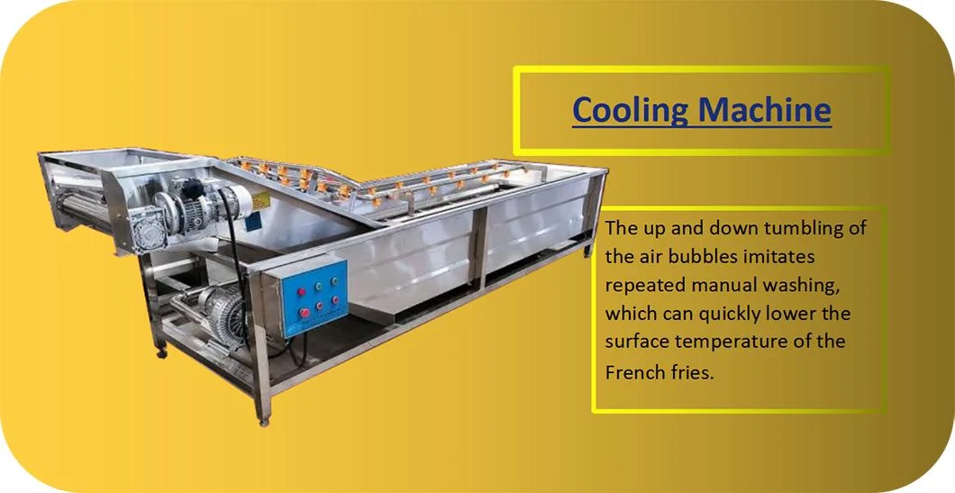 Highly Efficient PAR-Fried Frozen French Fries Electric Machine Potato Chips Production Line