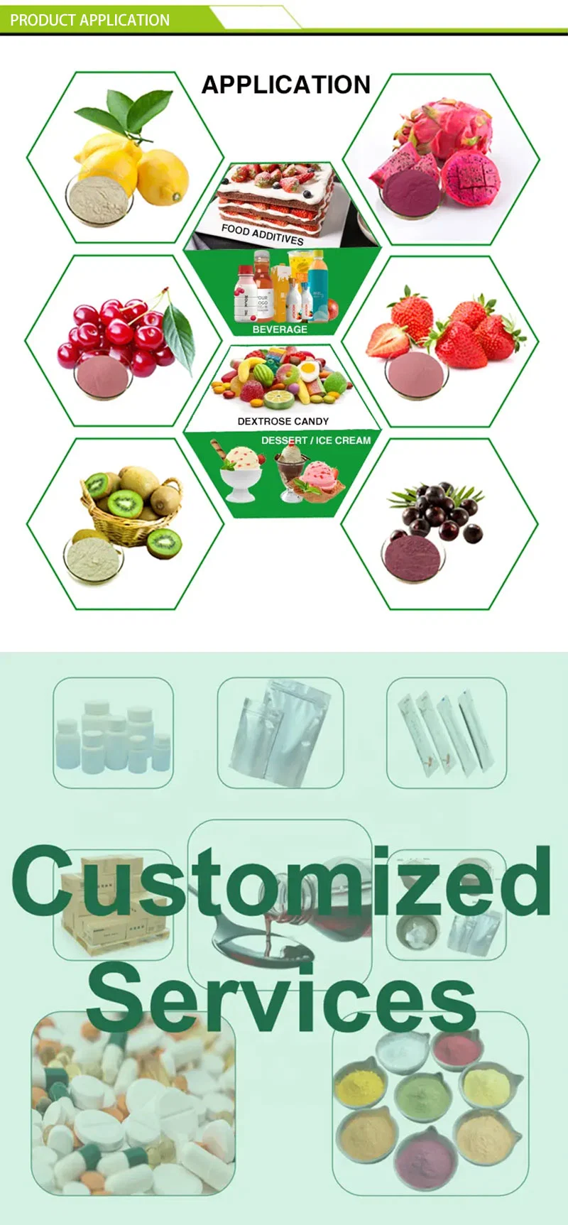 Organic Powder Fruit Drink Mix Freeze Dried Fruit Powder Instant Food Grade Organic