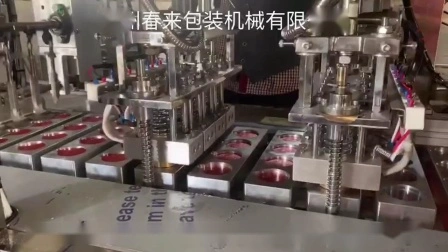 Zhejiang Chunlai personaliza la máquina de sellado de llenado de vasos de plástico en línea automática de movimiento intermitente de alta calidad